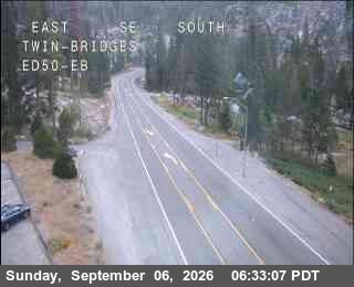 Hwy 50 at Twin Bridges live camera view
