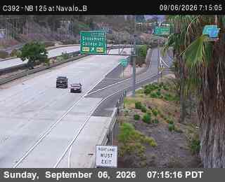 (C392) SR-125: NB at Navajo_B live camera view