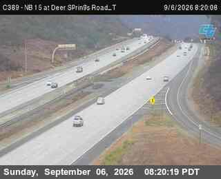 (C389) NB 15 : Deer Springs Road_T live camera view