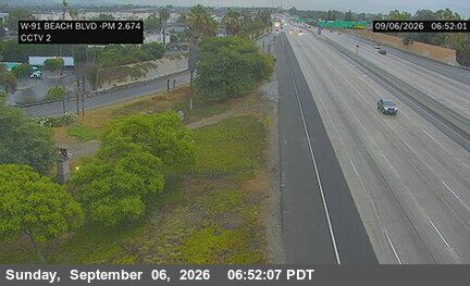 SR-91 : (2) Beach Boulevard live camera view