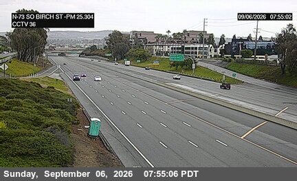 SR-73 : (36) South of Birch Street Overcross live camera view