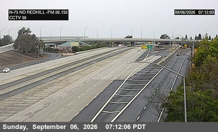 SR-73 : (38) North of Redhill Avenue Overcross live camera view
