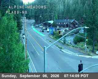 Hwy 89 at Alpine Meadows live camera view