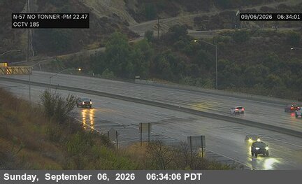 SR-57 : (185) North of Tonner Canyon Road live camera view