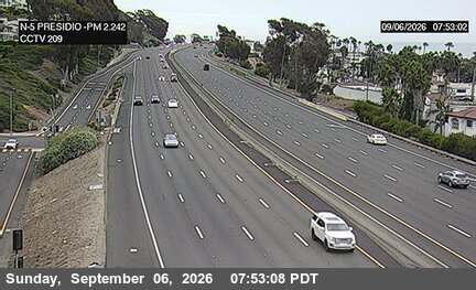 I-5 : (209) Presidio Drive On live camera view