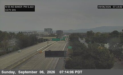 SR-55 : (241) North of Baker Street live camera view