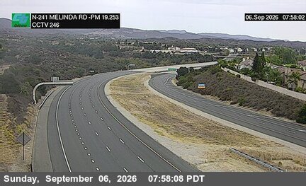 SR-241 : (246) 30 Meters South of Melinda Road Undercross live camera view