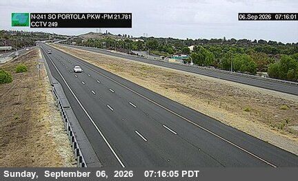 SR-241 : (249) 80 Meters South of Portola Parkway Undercross live camera view