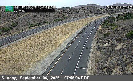 SR-241 : (287) 750 Meters SO Bee Canyon Road live camera view