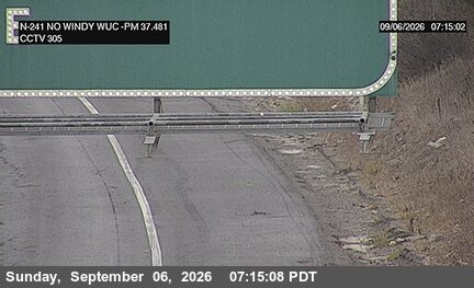 SR-241 : (305) 2300 Meters North of Windy WUC Ridge Toll Plaza live camera view