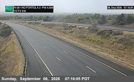 SR-261 : (316) 1900 Meters North of Portola Parkway (West) Overcross live camera view