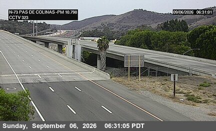 SR-73 : (323) North of Paseo De Colinas Undercross live camera view