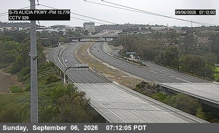 SR-73 : (329) Alicia Parkway Overcross live camera view