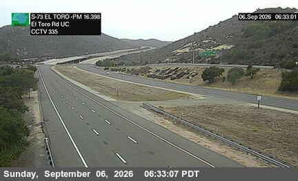 SR-73 : (335) North of El Toro Road Undercross live camera view