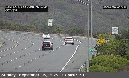 SR-73 : (336) North of Laguna Canyon Road Undercross A live camera view