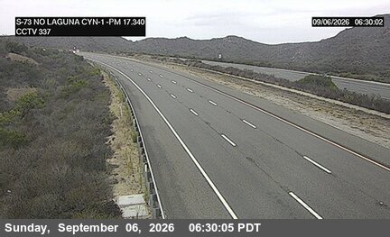 SR-73 : (337) North of Laguna Canyon Road Undercross B live camera view