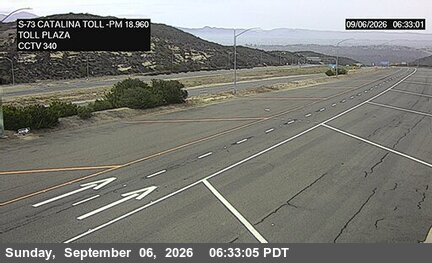 SR-73 : (340) Catalina View Toll Plaza live camera view