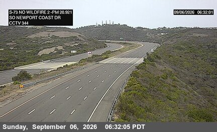 SR-73 : (344) South of Newport Coast Drive A live camera view