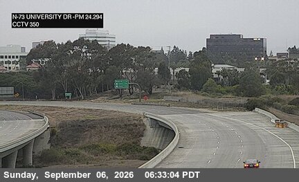 SR-73 : (350) South of University Drive Undercross live camera view