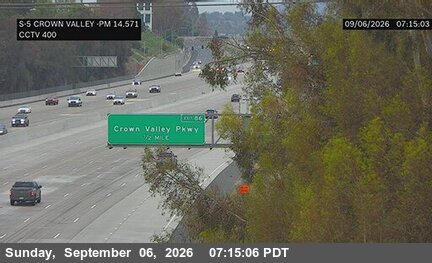 I-5 : (400) Crown Valley live camera view
