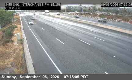 SR-55 : (906) SB SR-55 at SR-91 Interchange live camera view