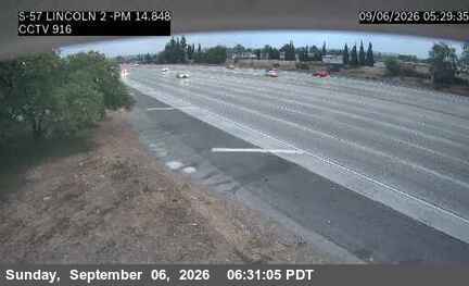 SR-57 : (916) 57 SB Lincoln 2 live camera view