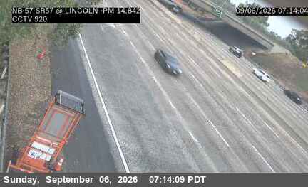 SR-57 : (920) NB SR-57 at Lincoln live camera view