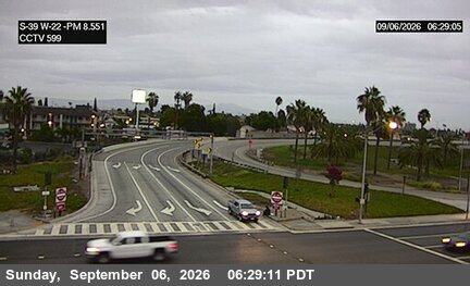 SR-39 : (599) Beach Blvd @ 22 W/B On-Off Ramps live camera view