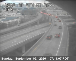 I-280 : 6th Street Offramp live camera view