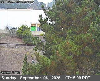 I-280 : Serramonte Blvd Northbound Onramp live camera view